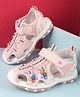 Cute Walk by Babyhug Velcro Closure Sandals With Floral Applique - Pink