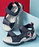 Cute Walk by Babyhug Velcro Closure Sandals with Astronaut Applique - Navy Blue