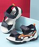 Cute Walk by Babyhug Velcro Closure Sandal With Car Applique - Navy Blue