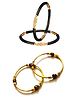 Akinos Kids Set Of 2 Gold Plated & Spiral Detailed Bracelets - Gold