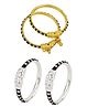 Akinos Kids Set Of 2 Gold & Silver Plated Ghungroo Beads Detailed Bracelets - Gold & Silver