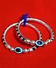 Akinos Kids Silver plated Evil Eye Beads Detailed Handcrafted Bracelet - Silver