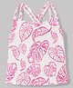 Babyhug 100% Cotton Knit Sleeveless Tropical Theme Printed Top - Pink & White