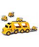 FunBlast Transport Truck with Light and Sound Toy for Kids Pack of 1 Truck  4 Mini Truck Toys- Yellow