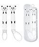 FunBlast Panda Shape Baby Feeding Spoons Set in Case for Babies Pack of 2 Different Style Spoons - Multicolor