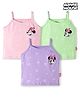 Honeyhap Disney Single Jersey Knit Sleeveless Slips With Minnie Mouse Graphics Pack of 3 - Multicolor