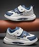 NEW STEPS Colour Blocked Velcro Closure Shoes - White & Blue