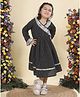 Little Bansi Cotton Woven Full Sleeves Frill Detailed Dress - Black