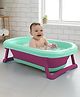 StarAndDaisy Baby Bath Tub for Kids with Foldable Legs, Easy to Store - Green & Pink