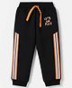 Babyhug Terry Knit Full Length Lets Go Play Printed Lounge Pant - Black