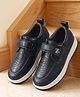 Cute Walk by Babyhug Velcro Closure Solid Loafers - Black