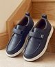 Cute Walk by Babyhug Velcro Closure Solid Loafers - Navy Blue