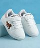 Babyoye Velcro Closure Casual Shoes with Teddy Embroidery - Pink & White