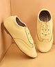 Babyoye Lace Up Closure Party Wear Solid Shoes - Yellow