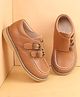 Babyoye Velcro Closure Solid Oxford Shoes - Brown