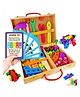 Shumee Wooden Tool Kit & Construction Set  STEM Learning DIY Building Toy with Workbench, Nuts, Bolts & Hammer for Kids 45 Pieces