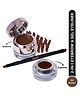 Glam21 2 in 1 Eyebrow & Gel Eyeliner with Brush Intense Brown Color  Quick Drying  Lasts up to 24 hrs  Smudge Proof Gel Eyeliner And Eyebrow Definer  4 g