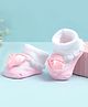 Cute Walk by Babyhug Sock Shoes with Floral Applique - Multicolor