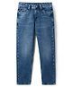 Junior Killer Cotton Full Length Solid Color Relaxed Fit Denim Jeans with Stretch - Blue