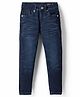 Junior Killer Cotton Spandex Full Length Solid Color Slim Fit Jeans with Stretch - Navy Blue