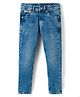 Junior Killer Cotton Full Length Solid Jeans With Stretch - Blue