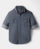 Junior Killer Cotton Woven Full Sleeves Solid Color Shirt - Grey
