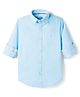 Junior Killer Cotton Woven Full Sleeves Solid Color Shirt - Aqua Blue
