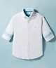 Junior Killer Cotton Woven Full Sleeves Solid Color Shirt - White
