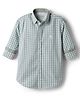 Junior Killer Cotton Woven Full Sleeves Checkered Shirt - Sea Green