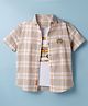 Junior Killer Cotton Woven Half Sleeves Checkered Shirt with Inner Tee - Multicolor