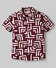 Junior Killer Woven Half Sleeves Printed Shirt - Maroon
