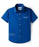 Junior Killer Cotton Woven Half Sleeves Vibe Check Passed Printed Shirt - Royal Blue