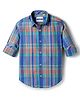 Junior Killer Cotton Woven Full Sleeves Checkered Shirt - Royal Blue