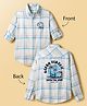 Junior Killer Cotton Viscose Linen Woven Full Sleeves Checkered Shirt - Sky Blue