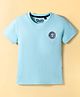Junior Killer Cotton Woven Half Sleeves T-Shirt with Ninja Print - Mint