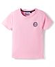 Junior Killer Cotton Woven Half Sleeves T-Shirt with Ninja Print - Pink