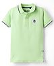 Junior Killer Cotton Woven Half Sleeves Solid Polo T-Shirt - Light Green