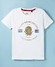 Junior Killer Cotton Lyocell Elastane Woven Half Sleeves T-Shirt With Ninja Print - White