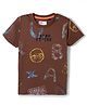 Junior Killer Woven Half Sleeves Printed T-Shirt - Brown