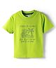 Junior Killer Cotton Lycra Woven Half Sleeves T-Shirt With Wave Print - Lime Green