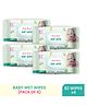 Silk Soft Ultra-Gentle Baby Wet Wipes with Lid | 98% Water Based | Paraben-Free | 82 Wipes per Pack (Pack of 4, Total 328 Wipes)