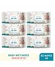 Silk Soft Ultra-Gentle Baby Wet Wipes with Lid | 98% Water Based | Paraben-Free | 82 Wipes per Pack (Pack of 6, Total 492 Wipes)