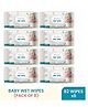 Silk Soft Ultra-Gentle Baby Wet Wipes with Lid | 98% Water Based | Paraben-Free | 82 Wipes per Pack (Pack of 8, Total 656 Wipes)