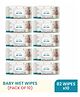 Silk Soft Ultra-Gentle Baby Wet Wipes with Lid | 98% Water Based | Paraben-Free | 82 Wipes per Pack (Pack of 10, Total 820 Wipes)