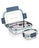 ATTRO Sparkle Medium Stainless Steel Lunch Box Set Leak-Proof Containers - 2 Pieces 750 ml + 200 ml - Green
