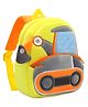 Delicado Height 14 Inches Premium Quality Soft design Excavator Shape School Bag for Kids - Yellow