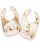 The Little Lookers Muslin Baby Bib (6 Layer Extra Absorbent) (Soft & Lightweight) (Adjustable Button Closure) (Washable & Reusable) (Pack of 2)