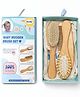 The Little Lookers Wooden Baby Grooming Kit (Hair Comb & Brush Set) (Natural Soft Bristles) (Eco Friendly Hair Care) (For Baby Boys & Girls) (Pack of 3)