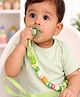 The little lookers Pacifier Clip (Secure Anti Drop Chain) (BPA Free & Soft Beads) (Fits Pacifiers & Teethers) (For Baby Boys & Girls) (Green) (Pack of 1)