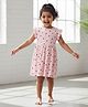 URBANRAC Cotton Knit Frill Sleeves Heart Printed Dress - Pink
